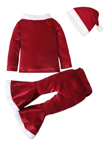 Set De Ropa Navideña Para Niños, Disfraz De Papá Noel, 4 Uni