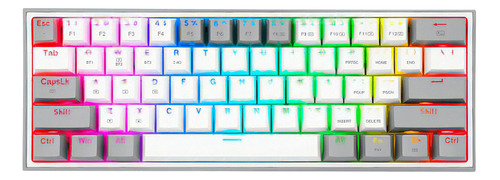 Teclado Bluetooth Redragon Fizz K616 Rgb Blanco Gris Español