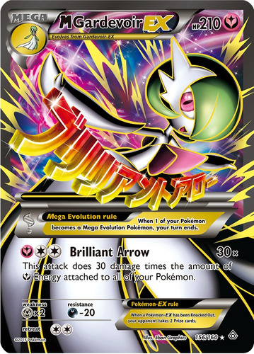 Cartas Pokemon M Gardevoir Ex 156/160 Full Art Xy Prc