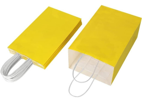 Imagen 2 de 4 de Bolsas De Papel Chicas Con Asa Pack X12 Varios Colores