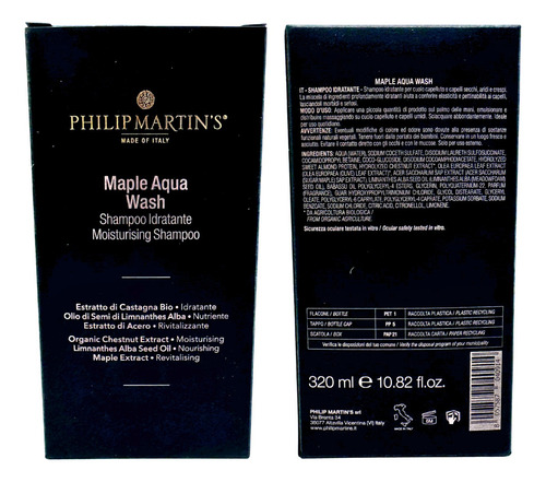 Shampoo Hidratante Maple Aqua Wash 320 Ml Philip Martins