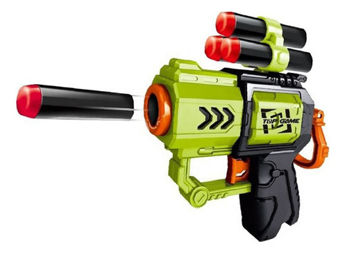 Pistola Lanza Dardos Air Blaster 6 Dardos Verde 