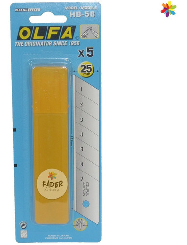 Olfa Repuesto Hb-5b 25mm Blister X 5