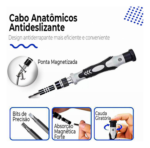 Conjunto De Chaves De Fenda De Precisão 115 Em1 Kit Reparo