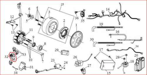 Interruptor Farol - Citycom 300i 2019 2020 2021