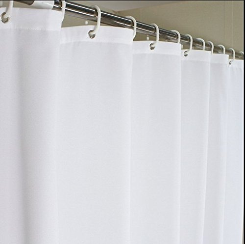 Eforcurtain Cortina Ducha Resistente Color Blanco Hotel Tela