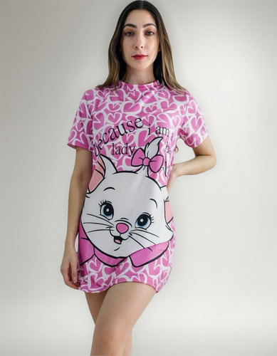 Pijama Bata Vestido Marie Aristogatos Bluson Cómodo Fresco