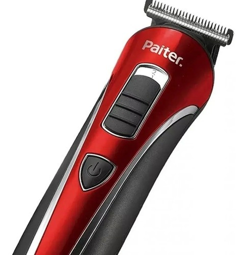 Paiter Red Lithium Trimmer Profesional Maquina Cortar Pelo Color Rojo