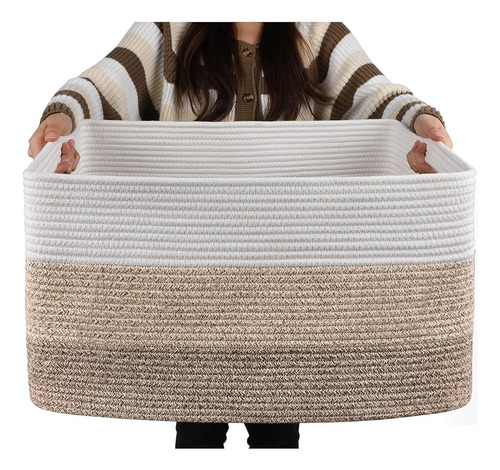Oiahomy Cesta De Manta Grande, Cestas Tejidas Rectangulares