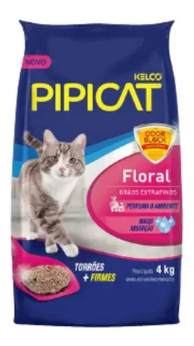 Pipicat Areia Sanitária Kelco Floral 4kg