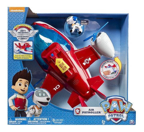 Paw Patrol Avion Con  Luces Y Sonidos Air Patroller Plane