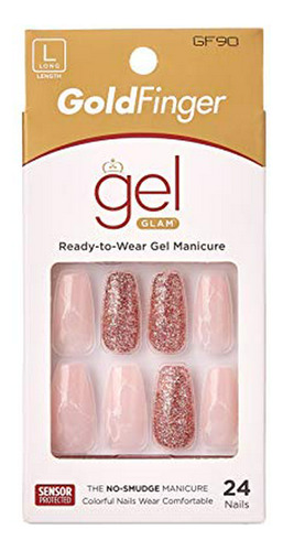 Uñas A Presión - Goldfinger Gel Glam Design Nail (gf90)