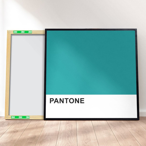 Imagem 1 de 4 de Quadro Decorativo 50x50 Cm Pantone Verde Piscina