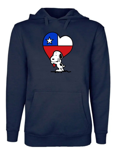 Polerón Estampado Unisex Snoopy Corazón Chileno