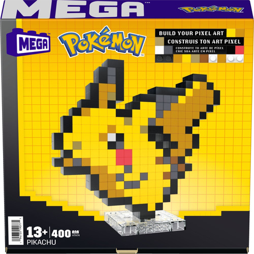 Mega Pokémon Juguete De Construcción Pikachu Píxel 400 Multicolor