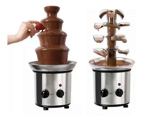 Fuente de chocolate, torre comercial de fondue de chocolate caliente, gran  capacidad, acero inoxidable, calefacción de chocolate, máquina de cascada