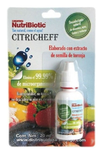 Desinfectante Extracto Semilla De Toronja Nutribiotic 20 Ml