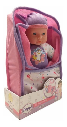 Poppi Mi Pequeño Bebé Marlu 3 En 1 Con Mochila - Cambiador
