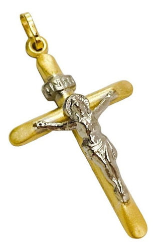 Pingente Em Ouro 18k Cruz Crucifixo Jesus Cristo G Full