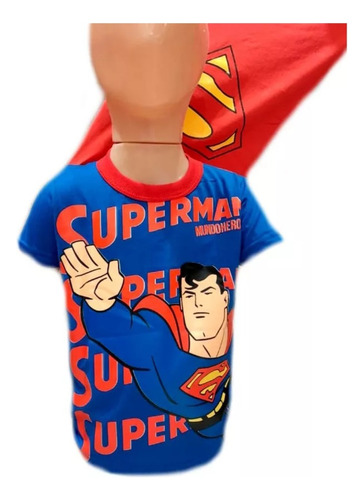 Pijama Personaje Superman Con Capa V7