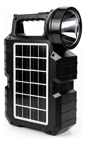 Proyector LED solar portátil 10W 1265Lm con linternas y trípode