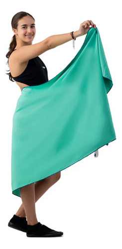 Toalla Natacion Microfibra Menta 80 X 160 Cm - Escualo Color Celeste