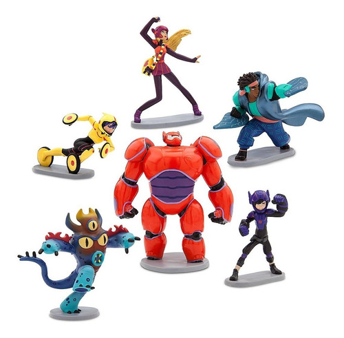 Baymax 6 Grandes Heroes Coleccion 9 Figuras Big Hero