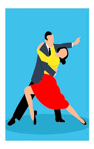 Vinilo 20x30cm Tango Pareja Bailando Baile Argentina M1