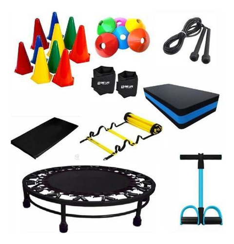 Kit De Ginástica Para Exercício Aeróbico E Funcional Em Casa