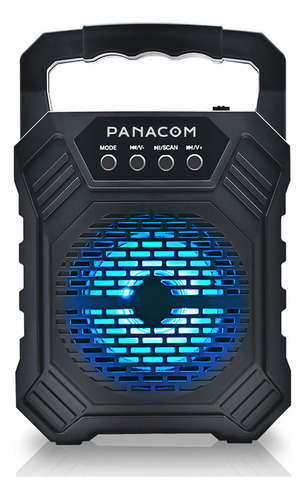Parlante Portátil Panacom Sp1304 Bluetooth Recargable Sonido Color Negro