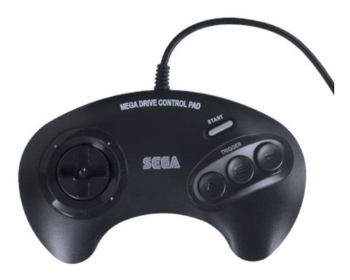 Controle joystick Tectoy Megadrive 3 botones preto