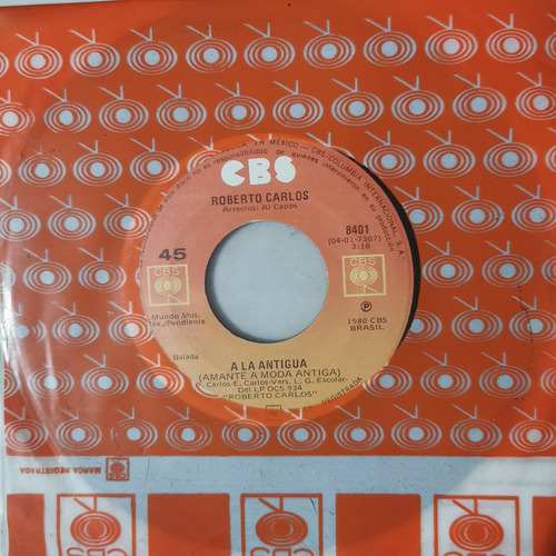 Disco 45 Rpm: Roberto Carlos- Guerra De Los Niños