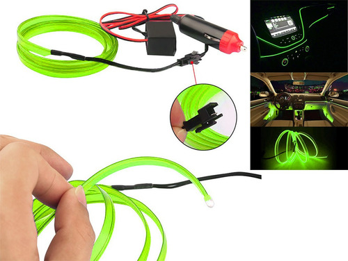 Cinta Led Con Enchufe Verde Fluor Tunnig