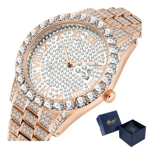 Reloj Calendario De Diamantes De Lujo Missfox