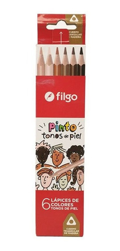 Lapices De Colores Pinto Tonos De Piel X 6 Filgo Pn401e6