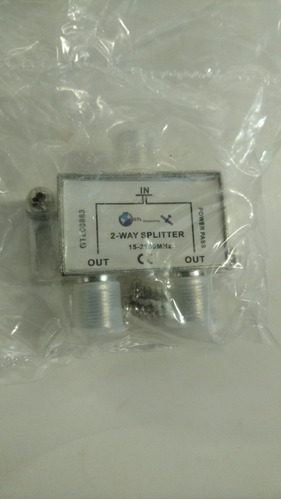 Splitter Coaxial Televisión Satelital 15-2150 Mhz Dos Salida