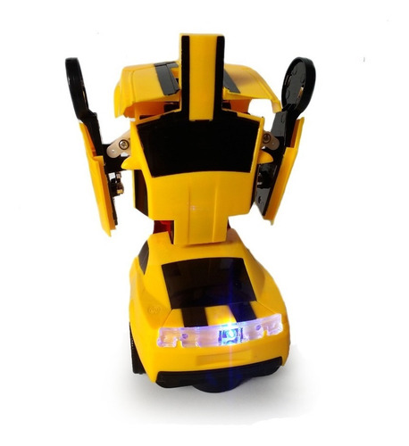 Carrinho Camaro Transformers Vira Robô Luz Som Bate Volta F