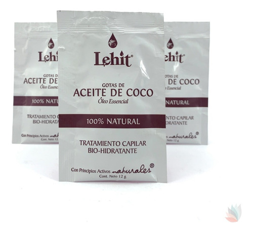 Aceite De Coco Lehit X 3 Unidades