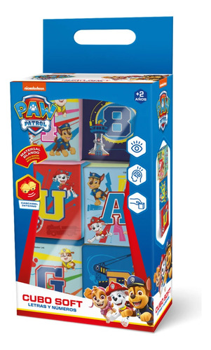 Cubo Soft Letras Y Numeros Paw Patrol