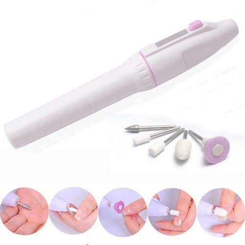 Lixa Unhas Elétrica Multiuso Profissional Mão E Pé Premium Cor Branco