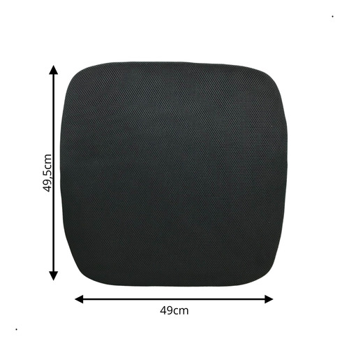 Conjunto Assento E Encosto C/ Tela Mesh Ergonômico Preto
