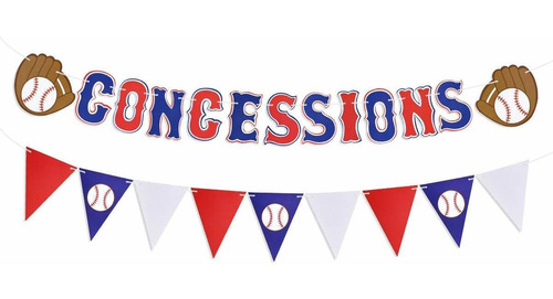 Banner De Concesiones Para Fiestas De Béisbol Deportes/béisb