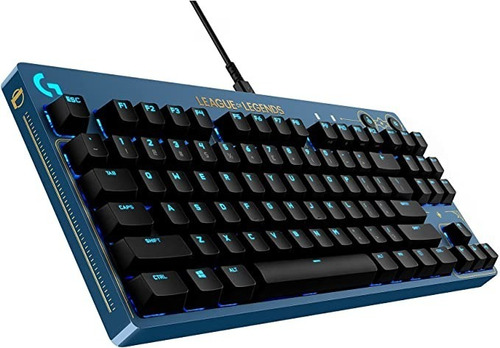 Teclado Mecânico G Pro Rgb League Of Legends Logitech Cor de teclado Azul Idioma Inglês US