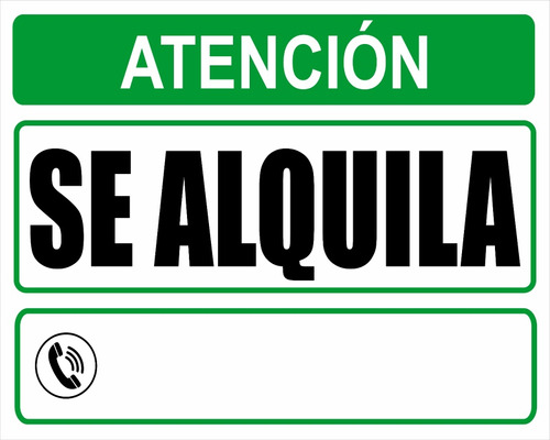 Aviso Se Alquila En Pvc 3mm. 40x50cm Señalización Con Ojetes