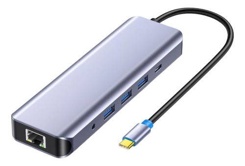 . Adaptador De Hub Usb 3.0 Tipo C Para Tarjeta Sd Vga .