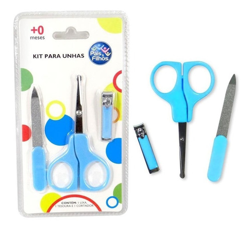 Kit de cuidado para bebês Pais e Filhos Azul azul - x 3