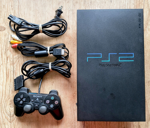 Playstation 2 Fat Desb. Mod 30000 Completo - Ler Descrição Preto (Usado)