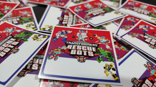 Stickers Cumple Rescue Bots Transformers Etiquetado X30u