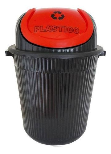 Conjunto Lixeira Para Reciclagem 56 Litros Plástico Colorida