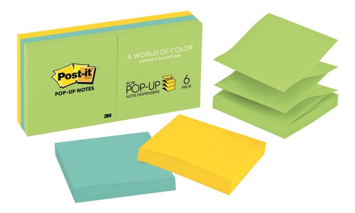 3m Post-it Notas Adhesivas Pop-up Jaipur 7.6 X 7.6 Cm